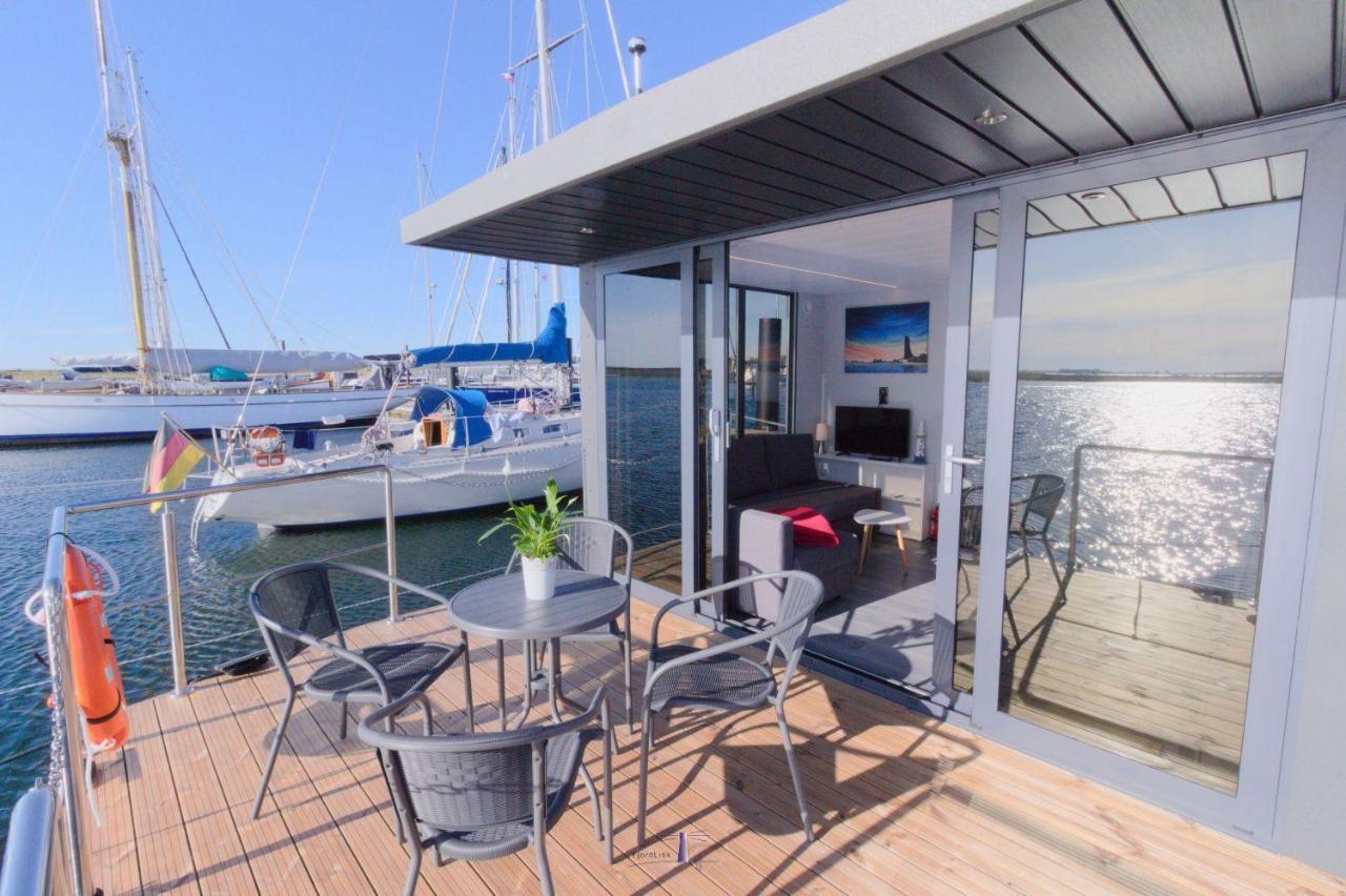 Hausboot Fjord Lacerta Mit Dachterrasse In Wendtorf Dış mekan fotoğraf
