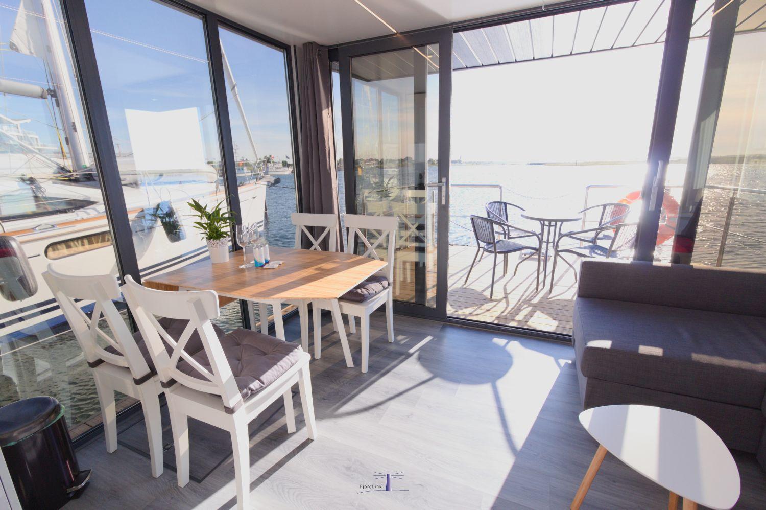 Hausboot Fjord Lacerta Mit Dachterrasse In Wendtorf Dış mekan fotoğraf